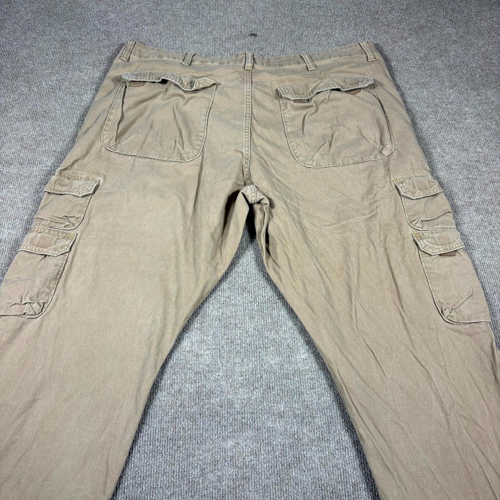 Wrangler Authentics Cargo Pants Mens 40X30 Beige Relaxed Straight Leg High Rise - Picture 10 of 12